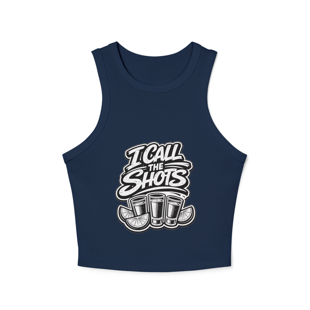 I Call The Shots Women's Micro Rib Racer Tank Top